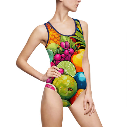 Women's Tropical Fruits One-Piece Swimsuit