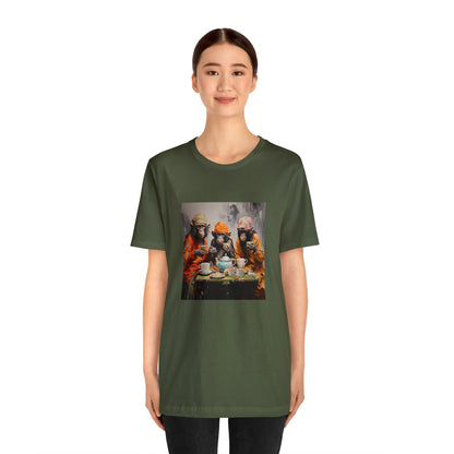 Sophisticated Monkey Tea Party Unisex Jersey Tee