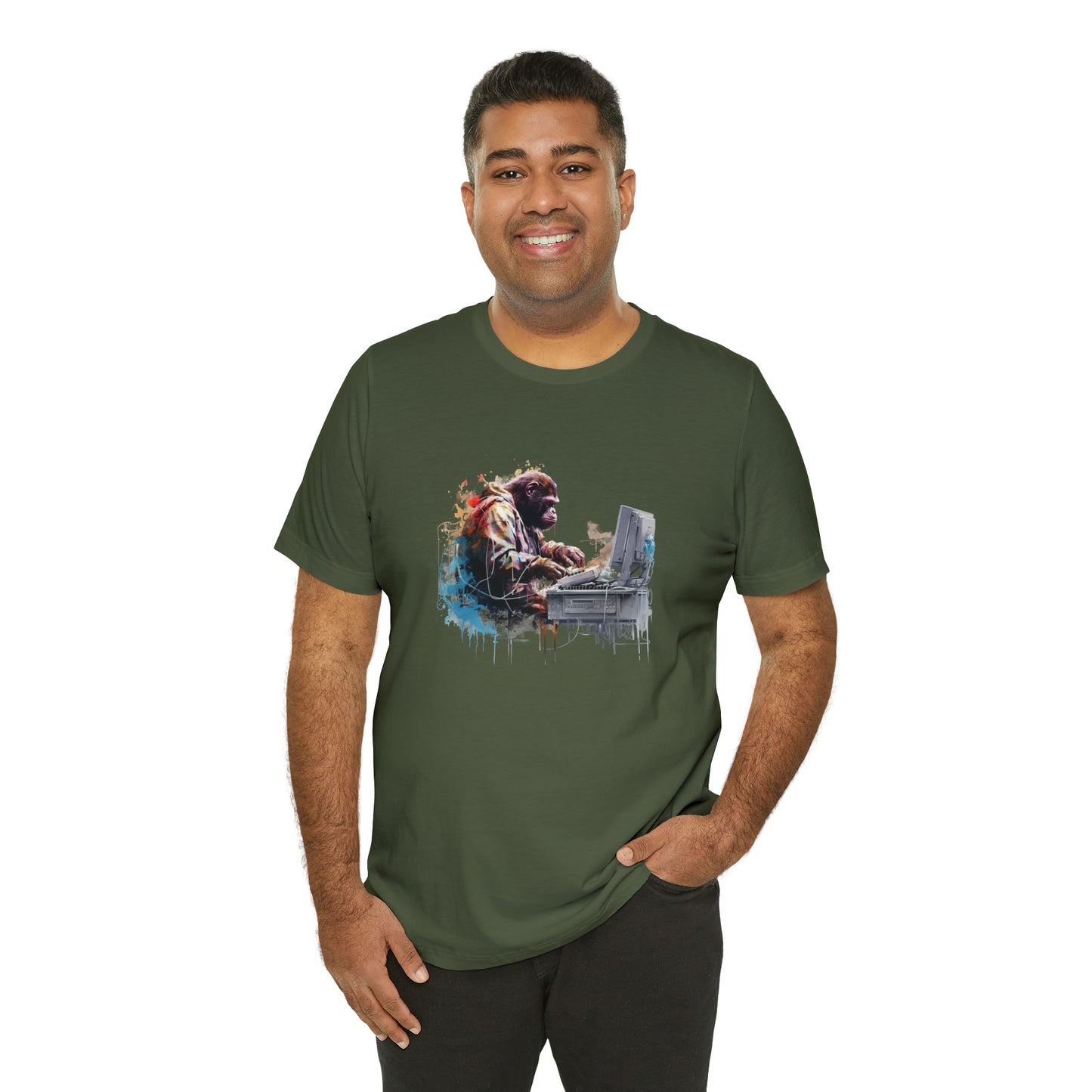 Ape Fixing Computer Unisex Tee