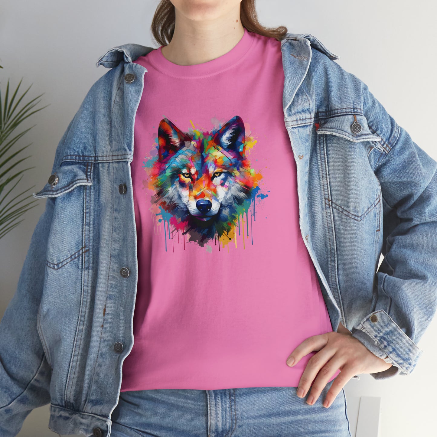 Wolf Abstract Unisex Heavy Cotton Tee