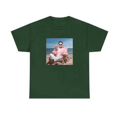 Elon Musk Beach Vibes Unisex Heavy Cotton Tee