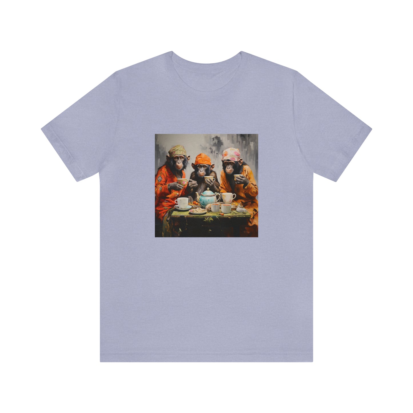 Sophisticated Monkey Tea Party Unisex Jersey Tee