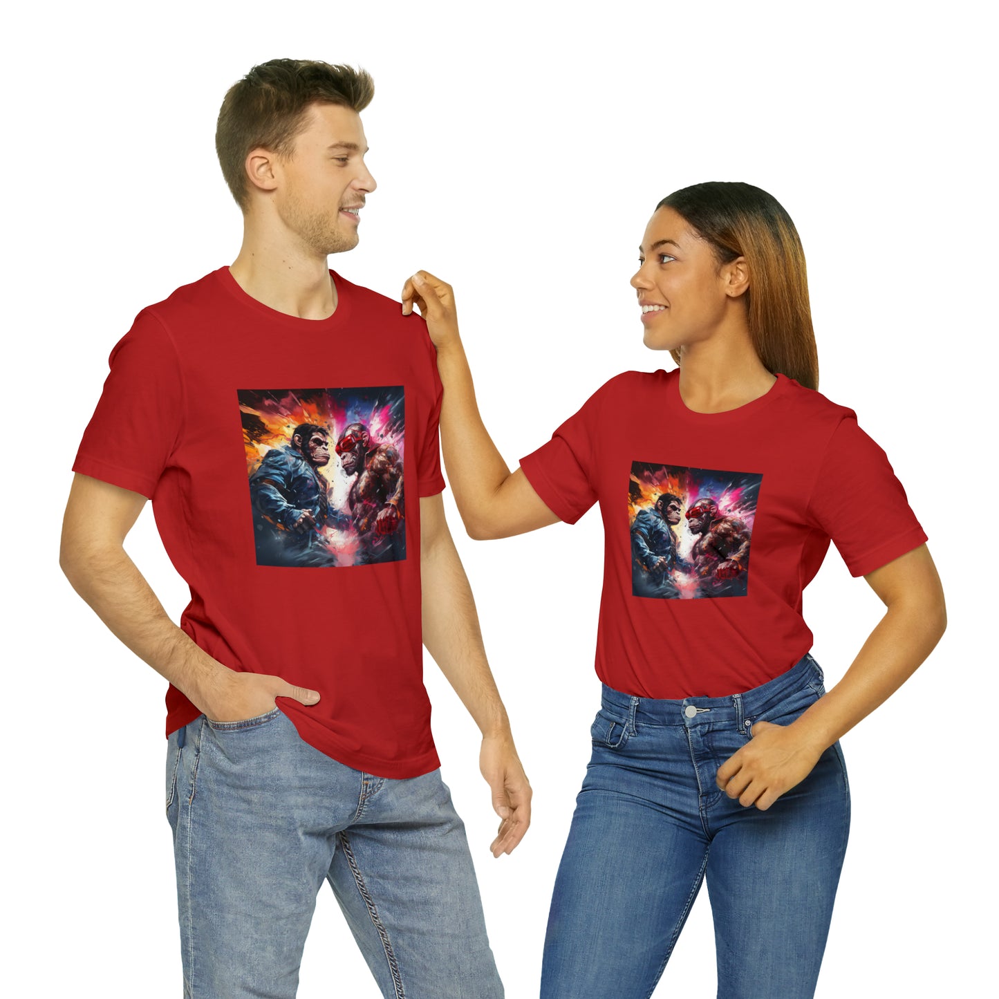 Terminator vs Rocky Monkey Unisex Jersey Tee