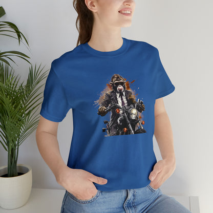 Monkey in Suit: The Gun-Toting Biker Tee