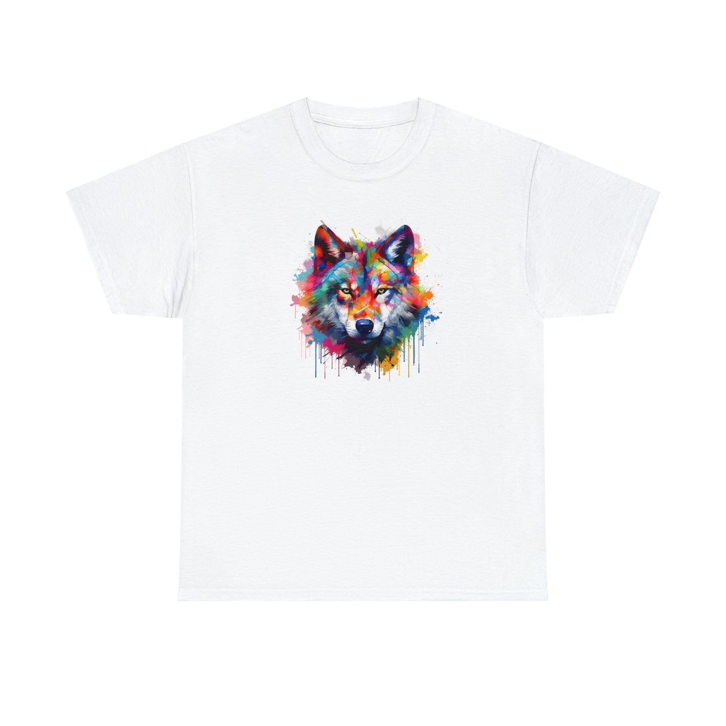 Wolf Abstract Unisex Heavy Cotton Tee