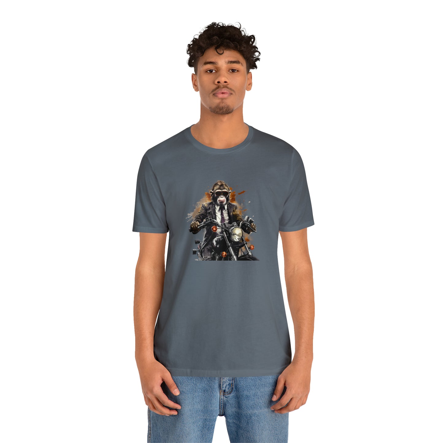 Monkey in Suit: The Gun-Toting Biker Tee