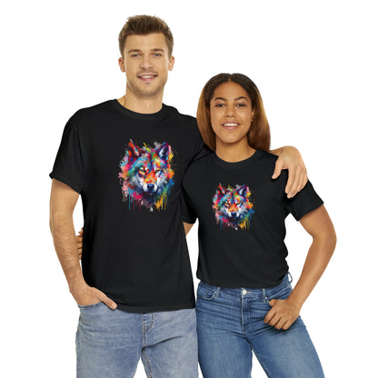 Wolf Abstract Unisex Heavy Cotton Tee