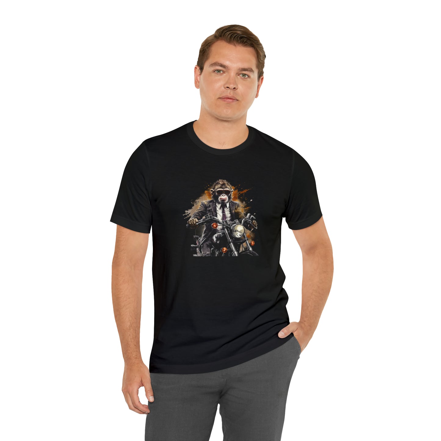 Monkey in Suit: The Gun-Toting Biker Tee