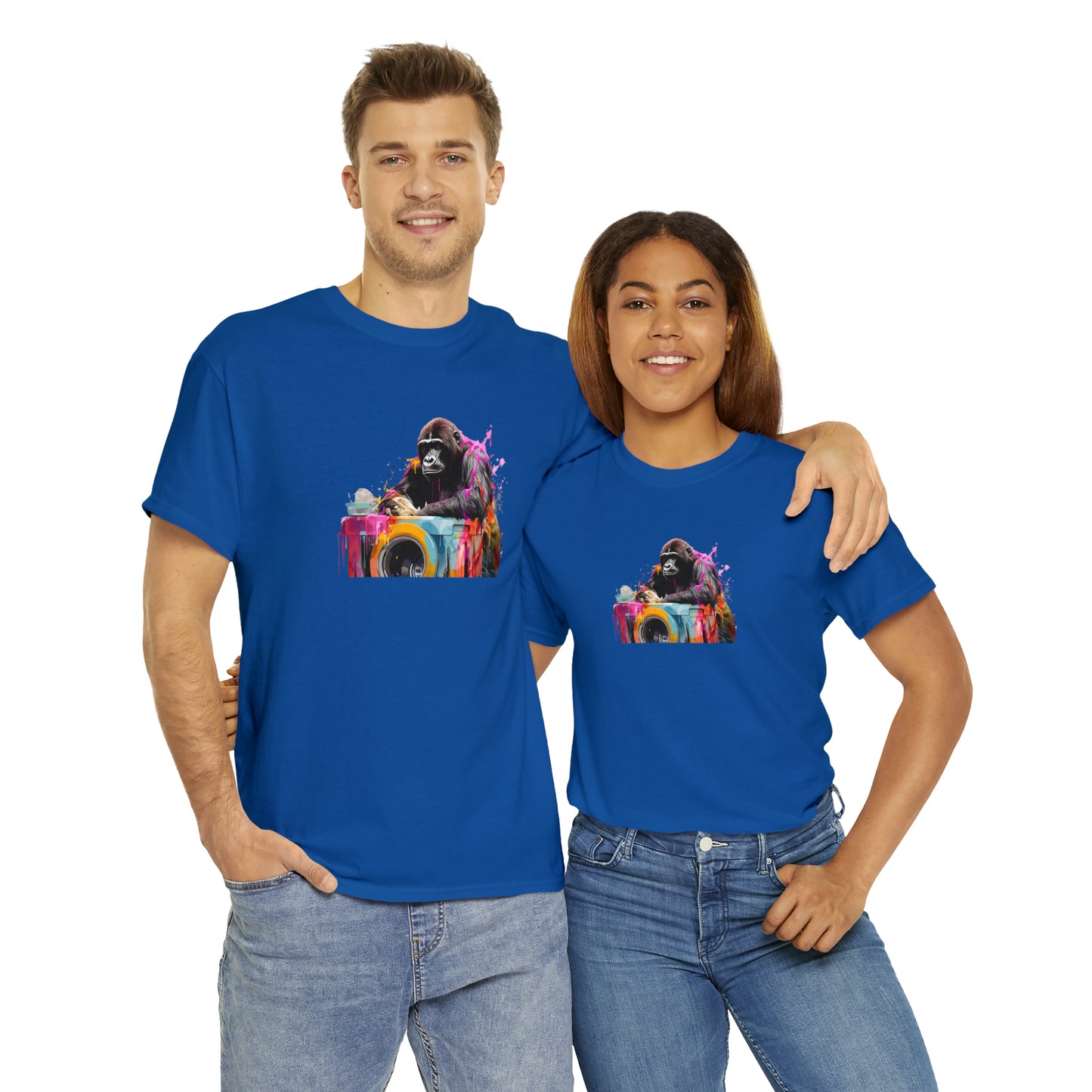 Gorilla Doing Laundry Unisex Heavy Cotton Tee