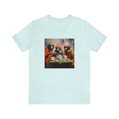 Sophisticated Monkey Tea Party Unisex Jersey Tee