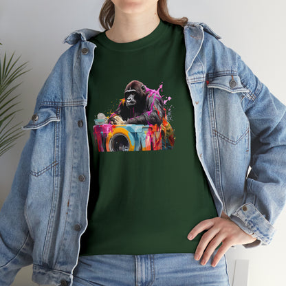 Gorilla Doing Laundry Unisex Heavy Cotton Tee