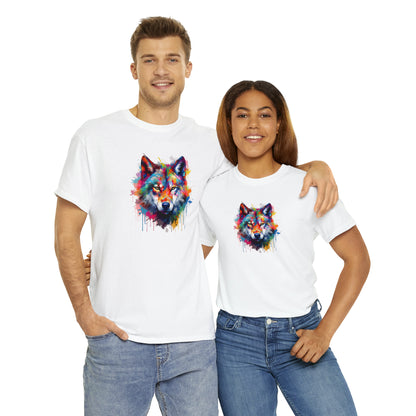 Wolf Abstract Unisex Heavy Cotton Tee