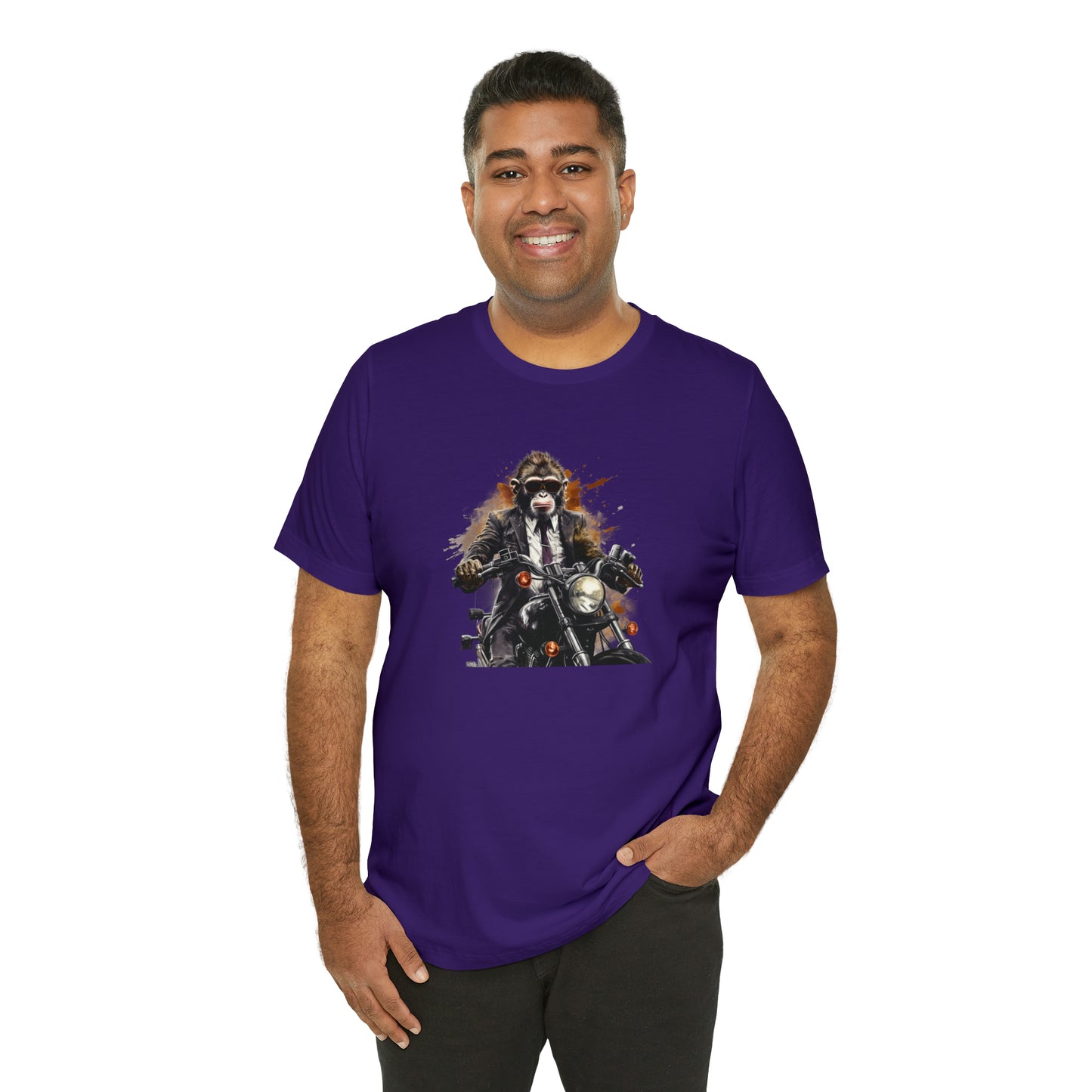 Monkey in Suit: The Gun-Toting Biker Tee