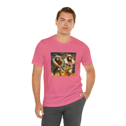 Monkey Tennis Match Unisex Jersey Short Sleeve Tee