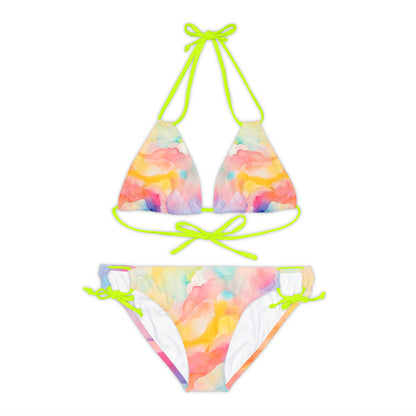 Watercolor Strappy Bikini Set