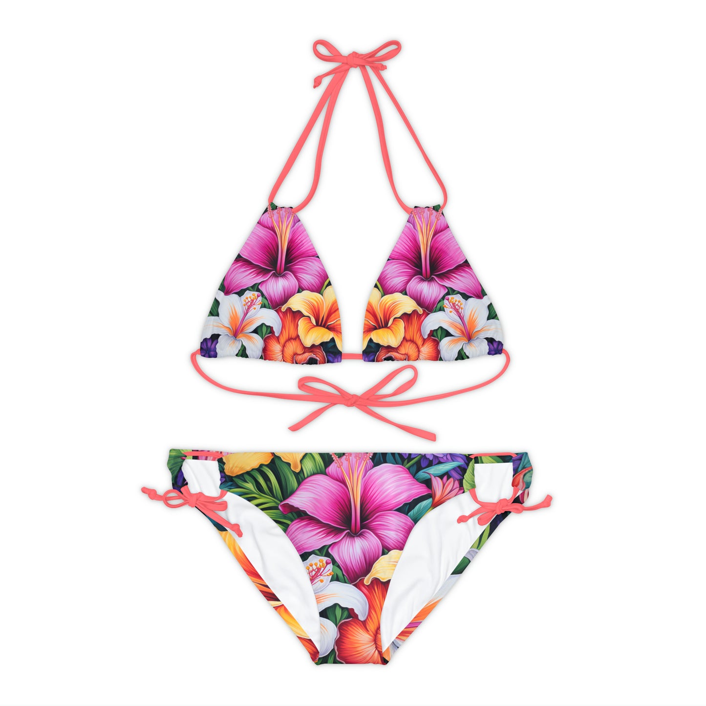 Floral Paradise Strappy Bikini Set