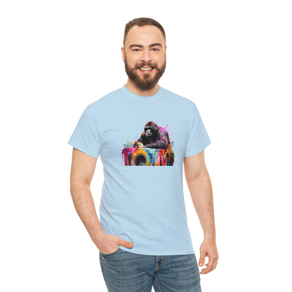 Gorilla Doing Laundry Unisex Heavy Cotton Tee