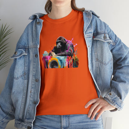 Gorilla Doing Laundry Unisex Heavy Cotton Tee