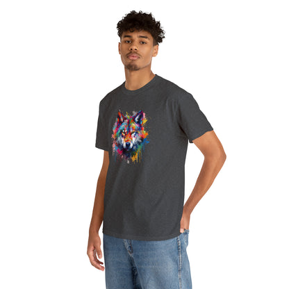 Wolf Abstract Unisex Heavy Cotton Tee