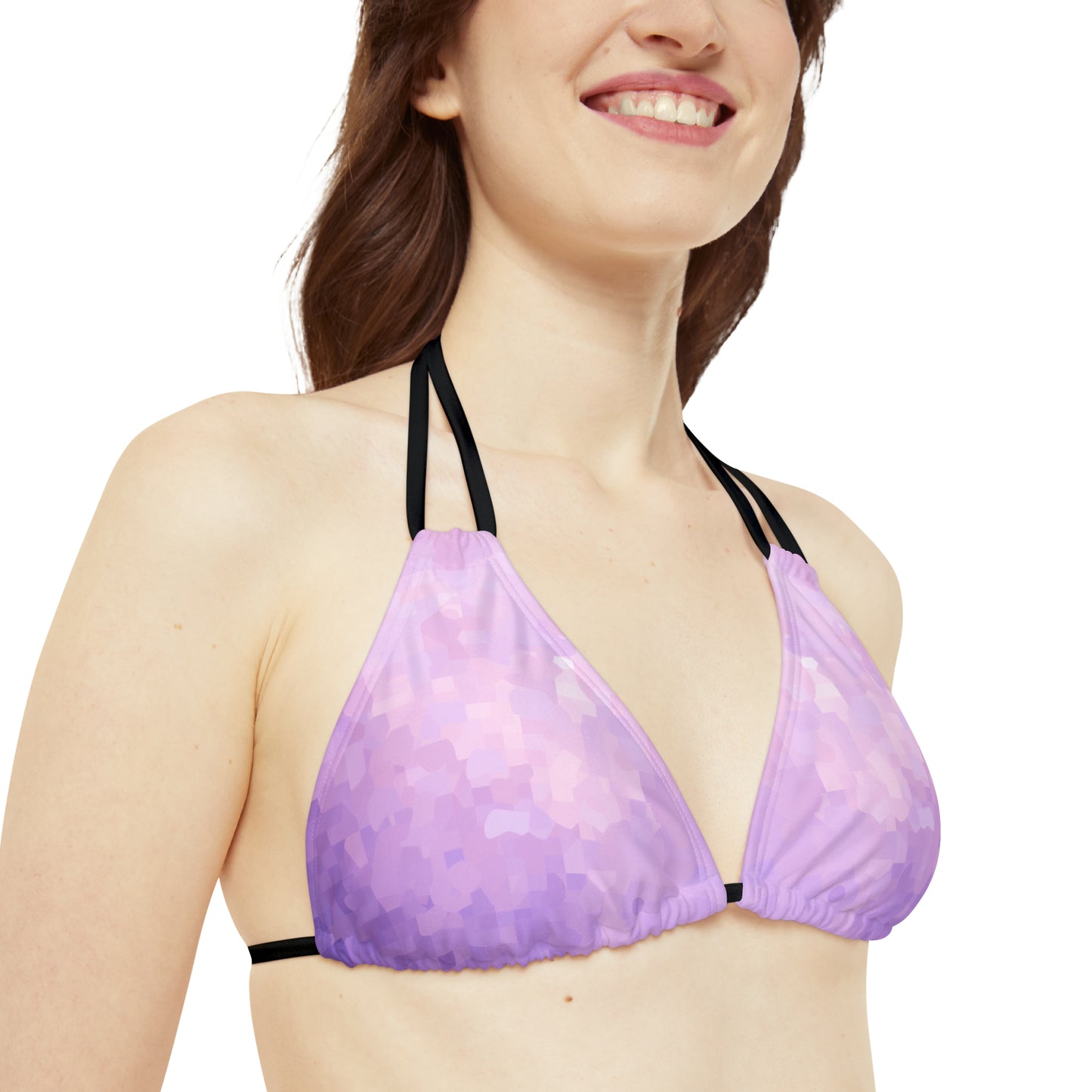 Light Purple Triangle Bikini Top Swimwear