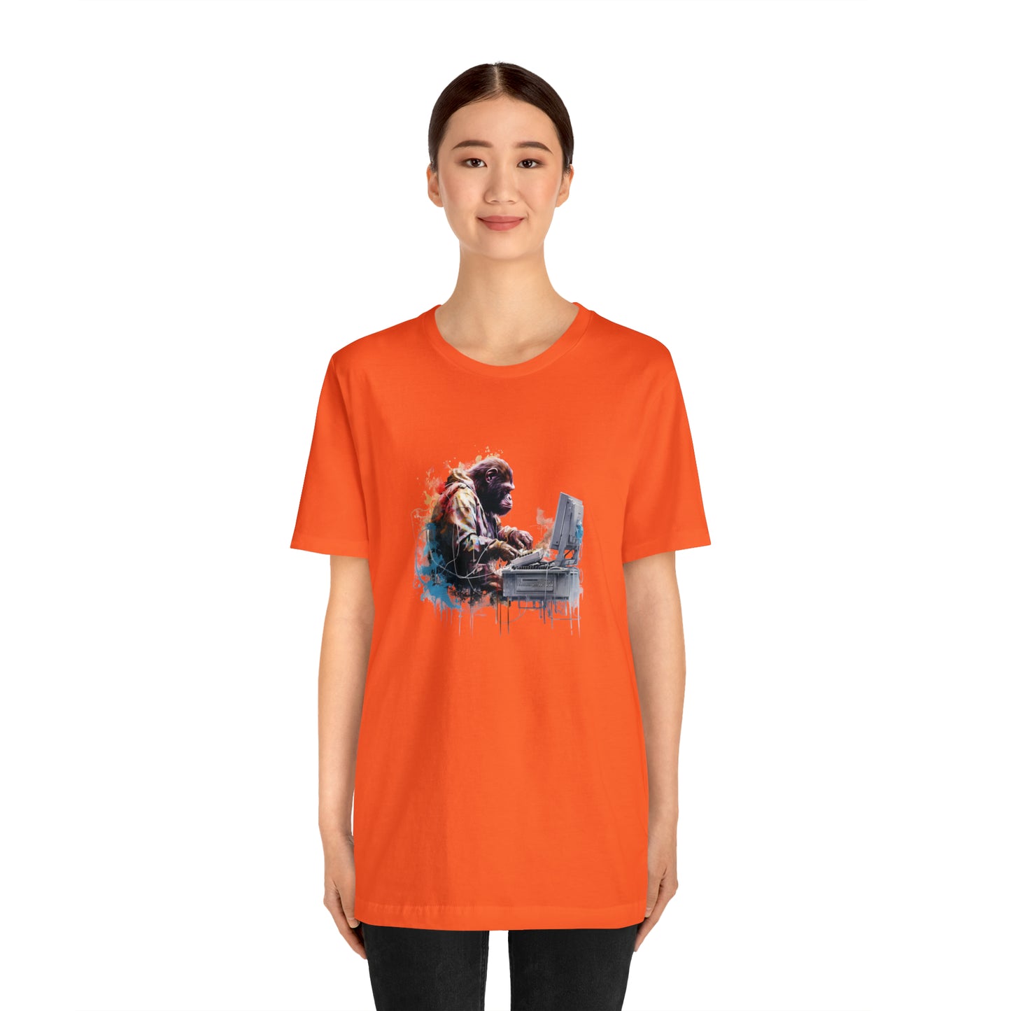 Ape Fixing Computer Unisex Tee