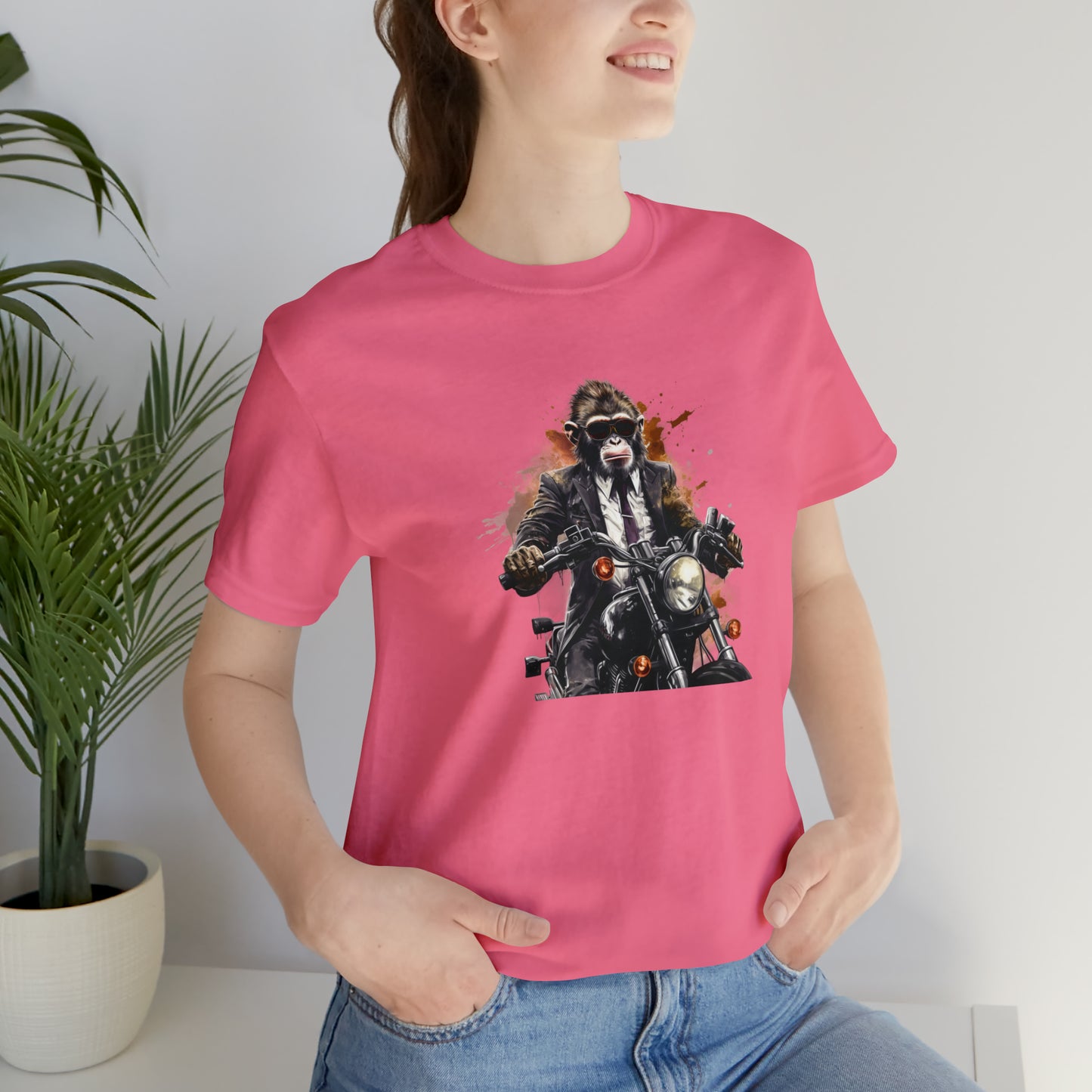 Monkey in Suit: The Gun-Toting Biker Tee