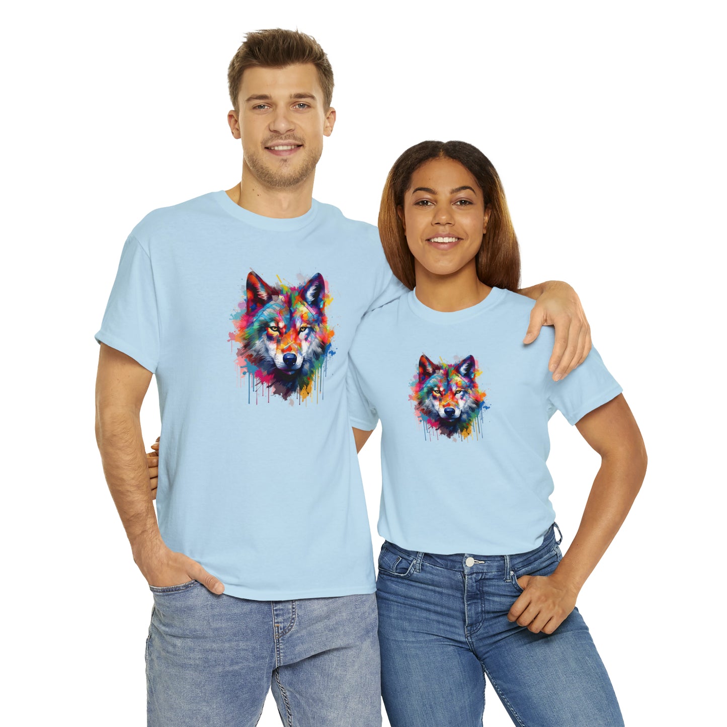 Wolf Abstract Unisex Heavy Cotton Tee