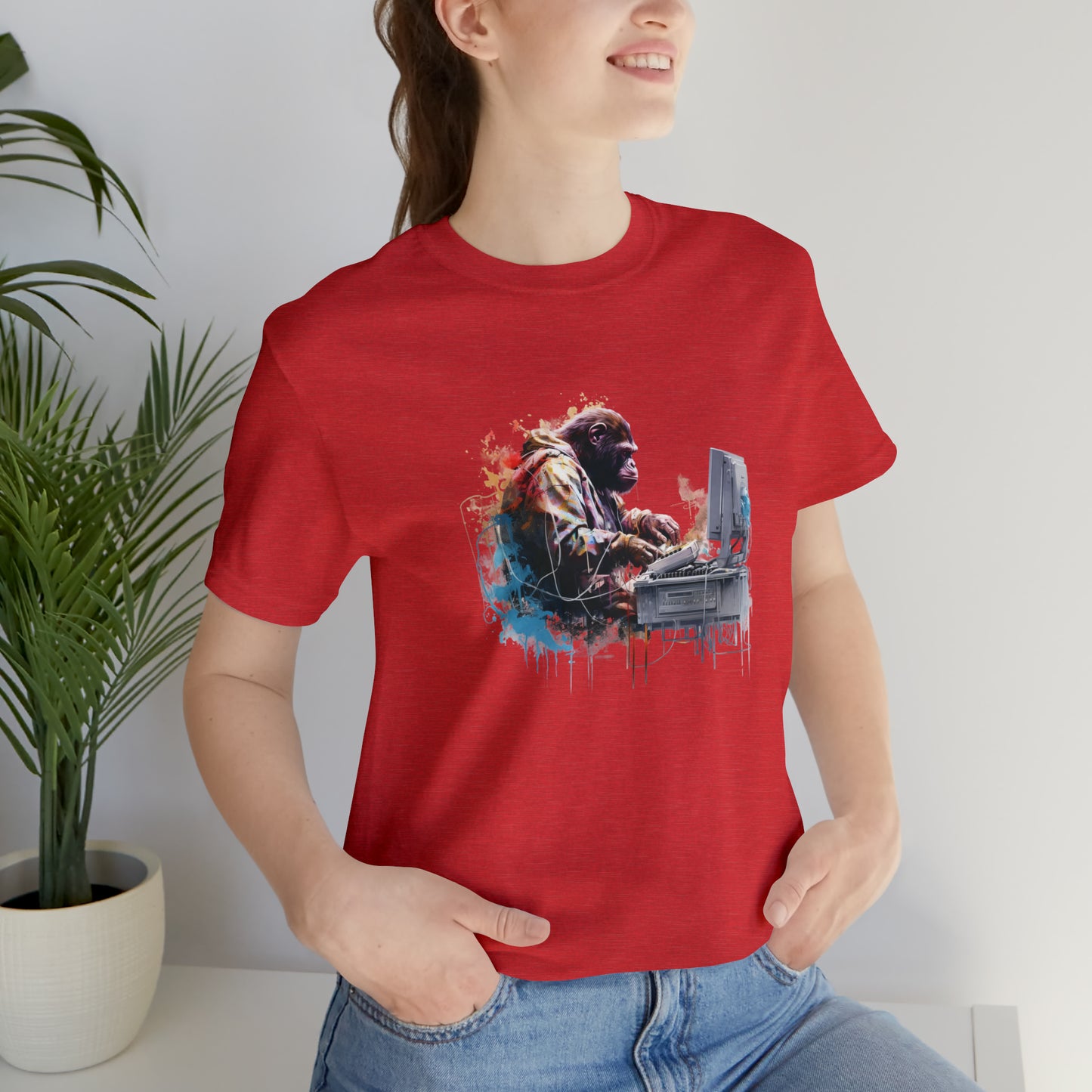 Ape Fixing Computer Unisex Tee