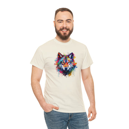 Wolf Abstract Unisex Heavy Cotton Tee