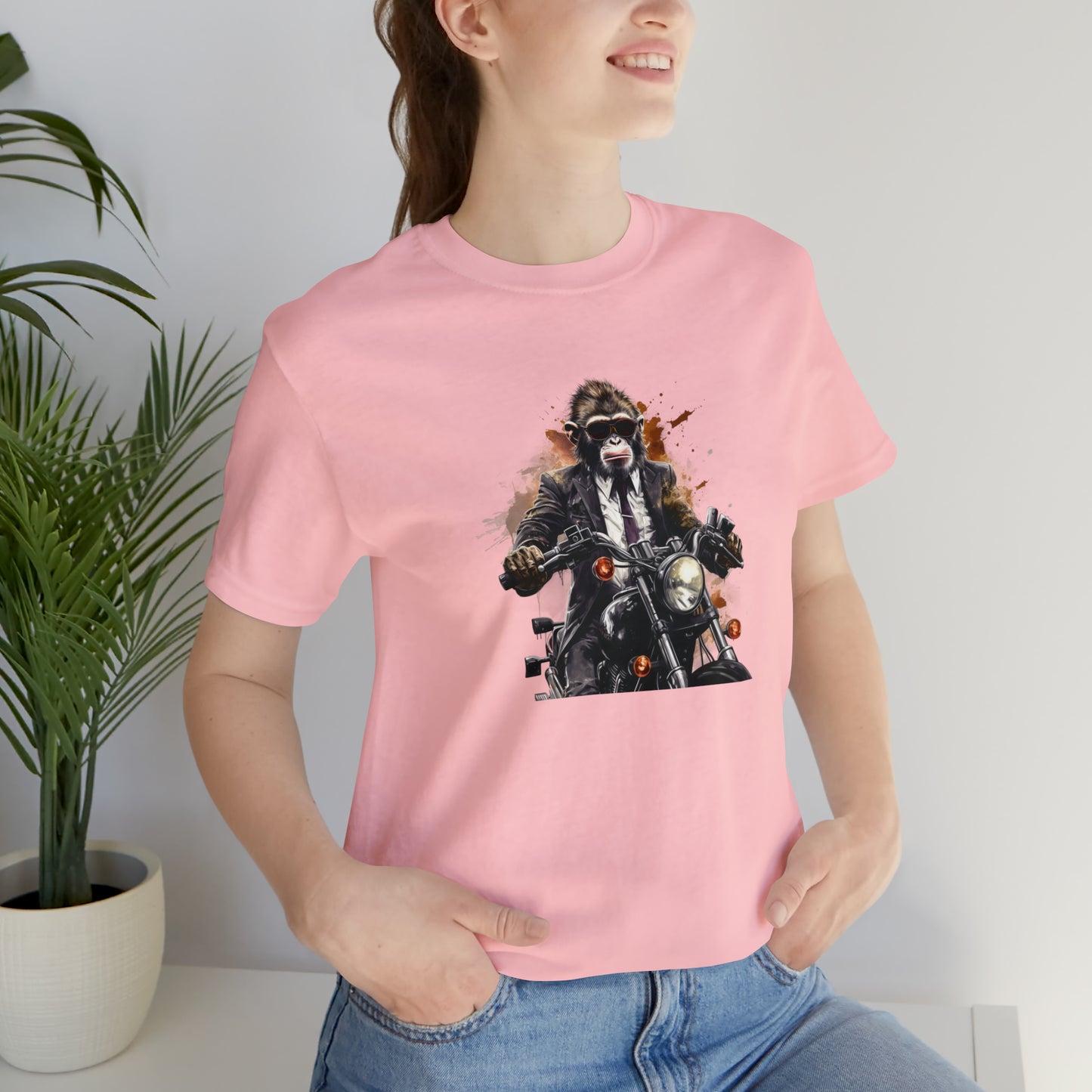 Monkey in Suit: The Gun-Toting Biker Tee