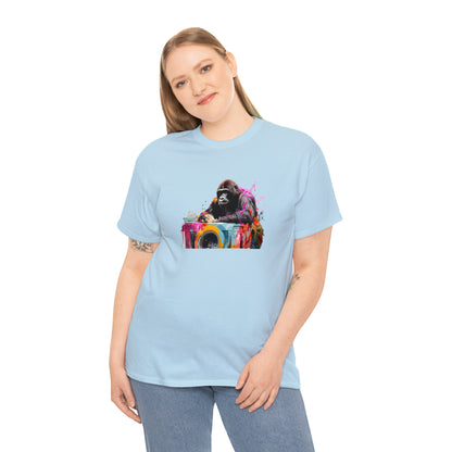 Gorilla Doing Laundry Unisex Heavy Cotton Tee