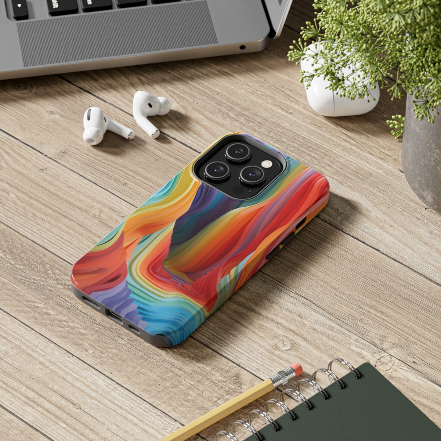 Rainbow Stripes Tough Phone Case