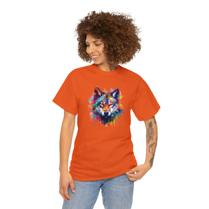 Wolf Abstract Unisex Heavy Cotton Tee