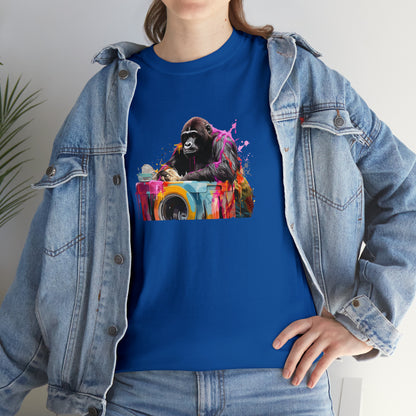 Gorilla Doing Laundry Unisex Heavy Cotton Tee