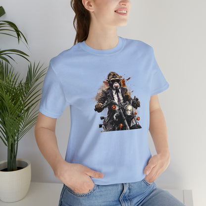 Monkey in Suit: The Gun-Toting Biker Tee