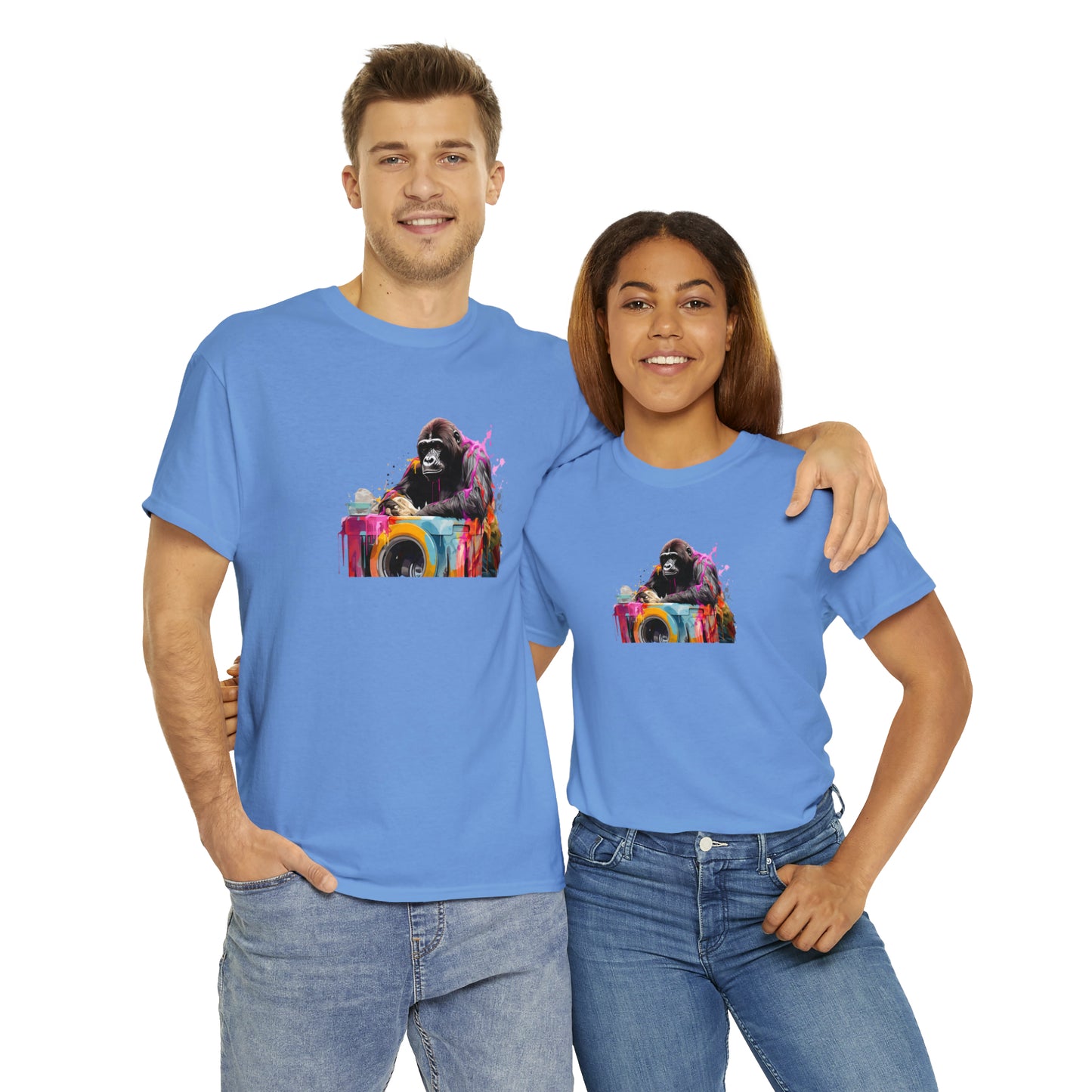 Gorilla Doing Laundry Unisex Heavy Cotton Tee