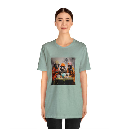 Sophisticated Monkey Tea Party Unisex Jersey Tee