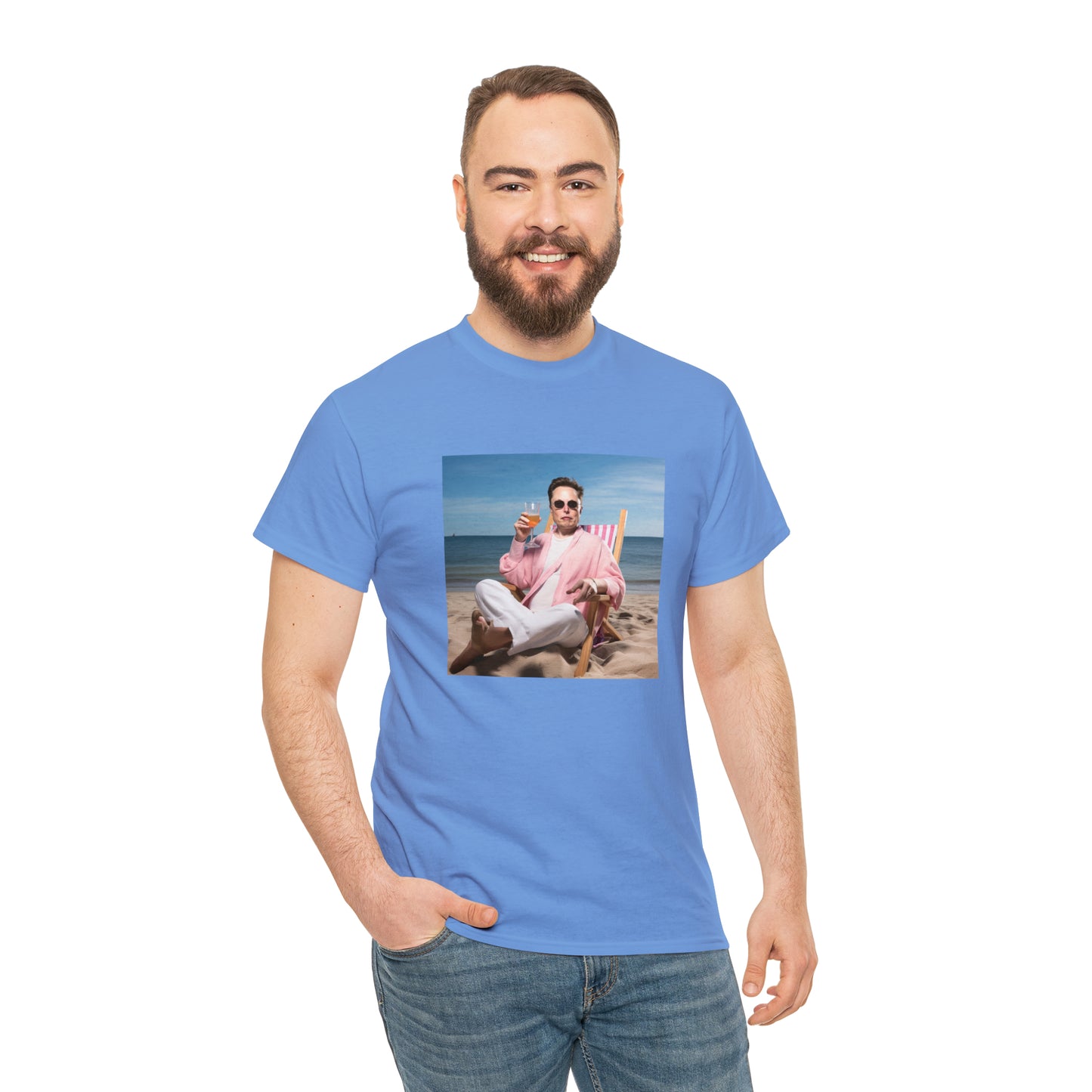 Elon Musk Beach Vibes Unisex Heavy Cotton Tee