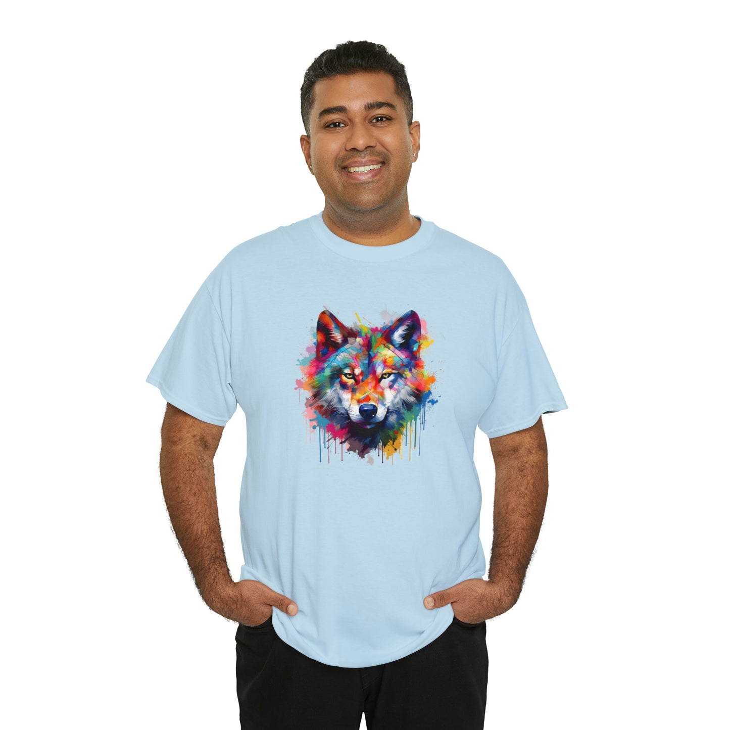 Wolf Abstract Unisex Heavy Cotton Tee