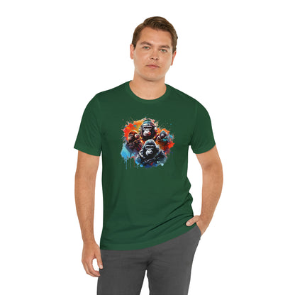 Gorillas in Space Unisex Jersey Short Sleeve Tee