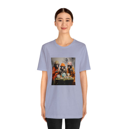 Sophisticated Monkey Tea Party Unisex Jersey Tee