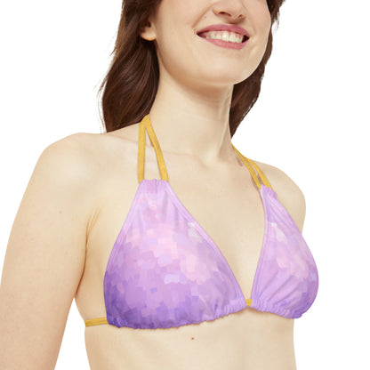 Light Purple Triangle Bikini Top Swimwear