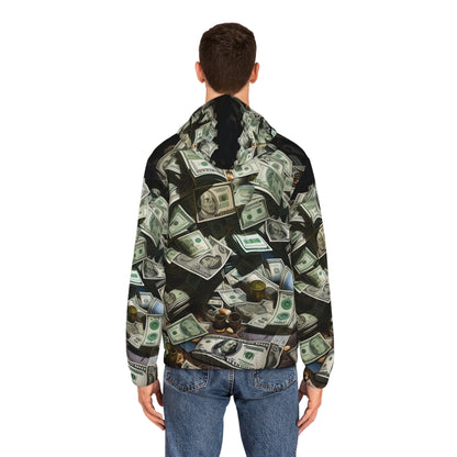 Men's Money Print Full-Zip Hoodie