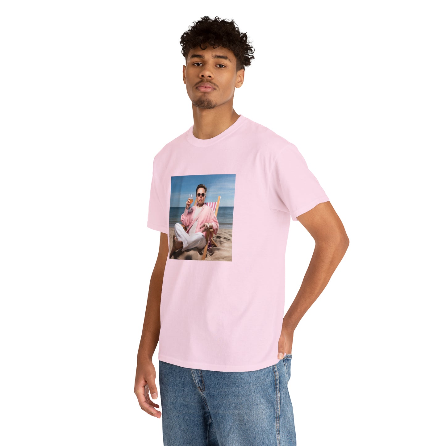 Elon Musk Beach Vibes Unisex Heavy Cotton Tee