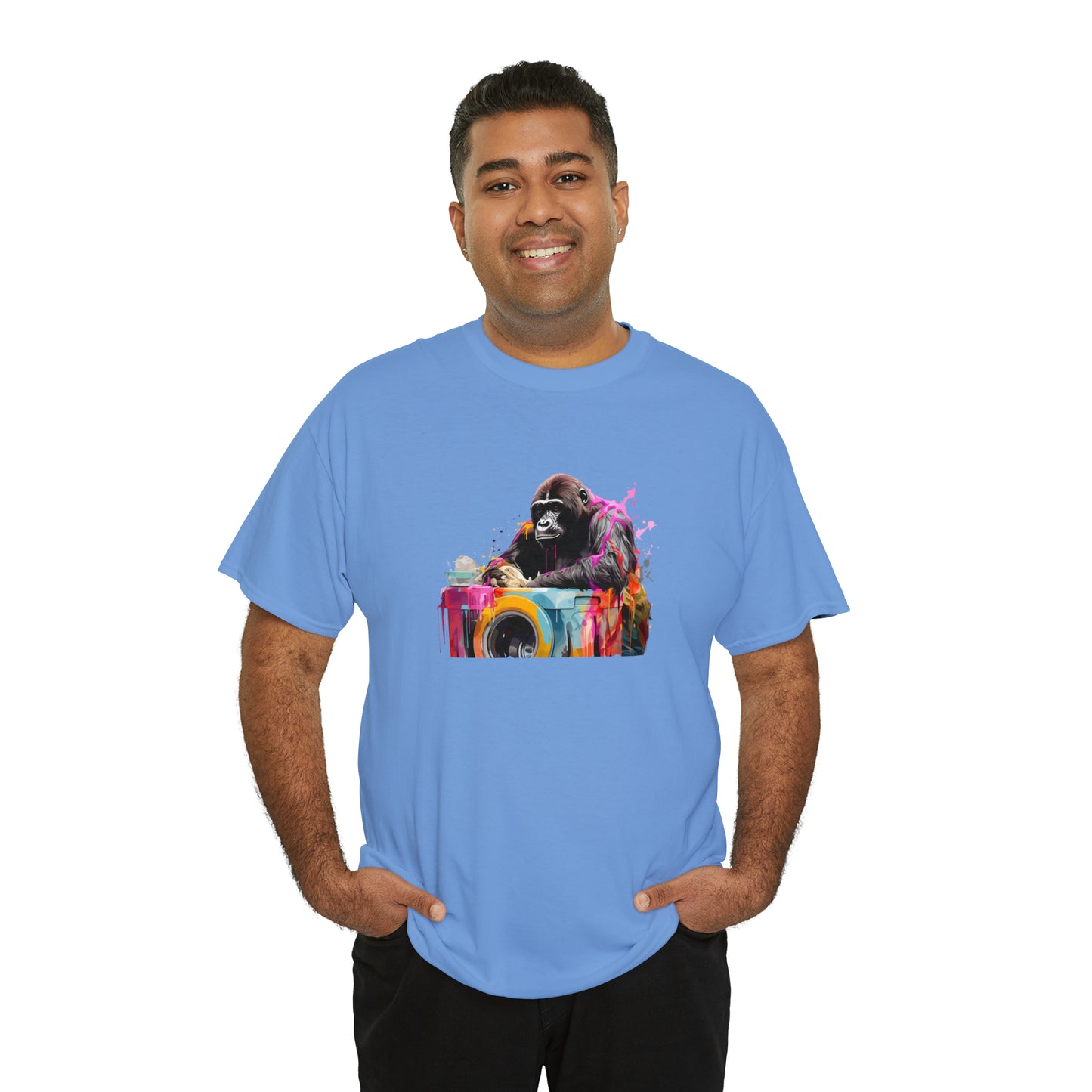 Gorilla Doing Laundry Unisex Heavy Cotton Tee