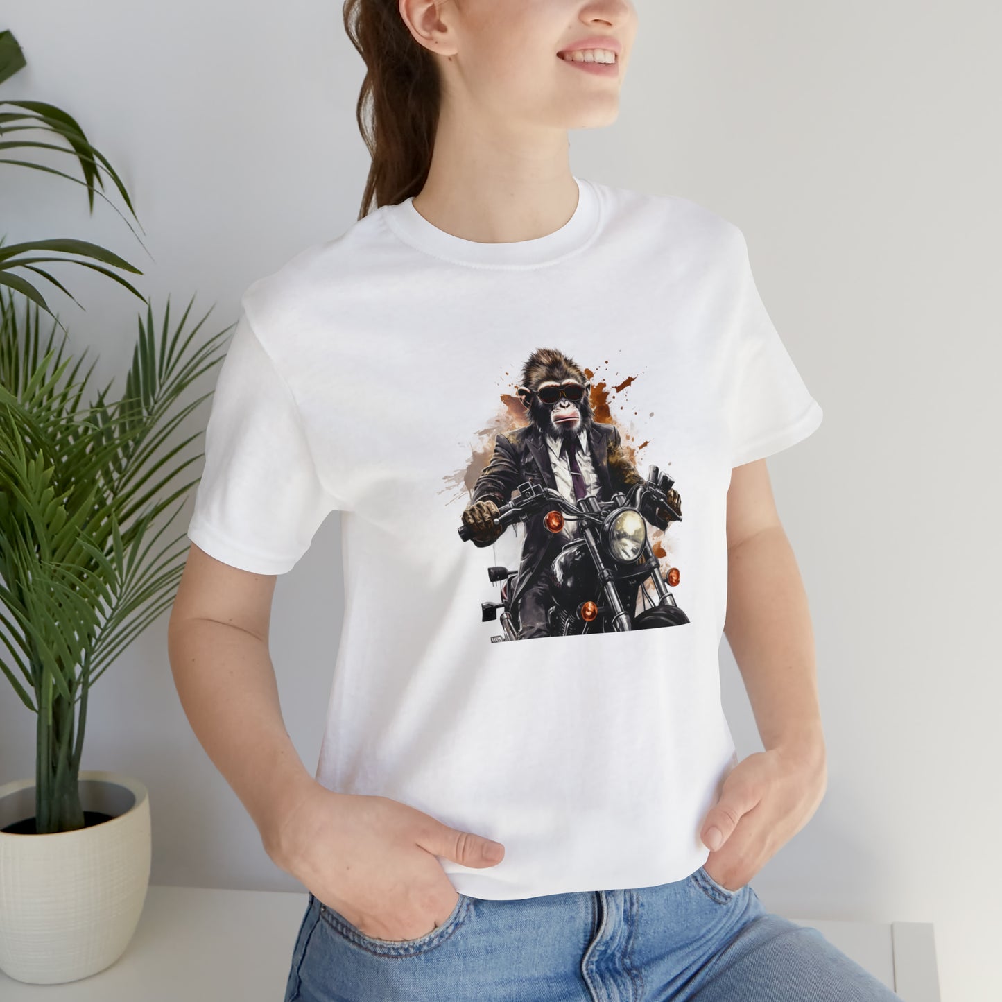 Monkey in Suit: The Gun-Toting Biker Tee