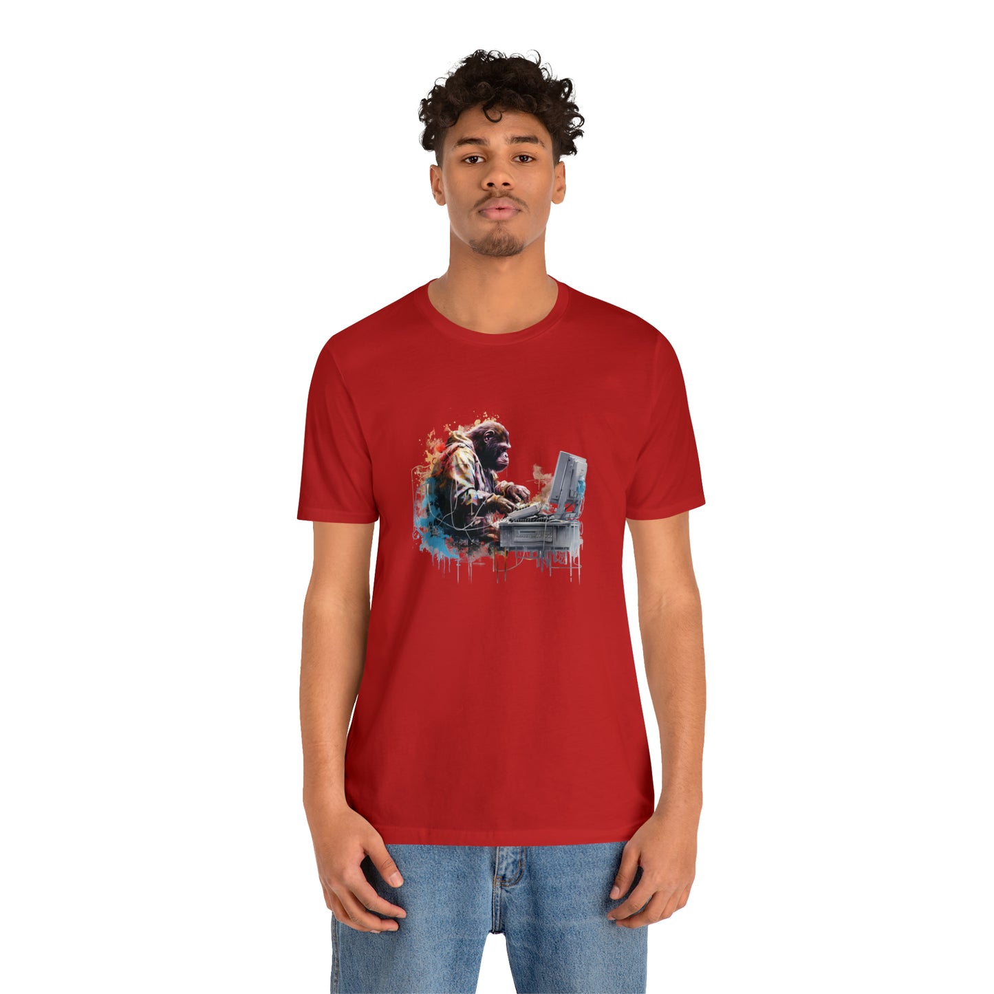 Ape Fixing Computer Unisex Tee