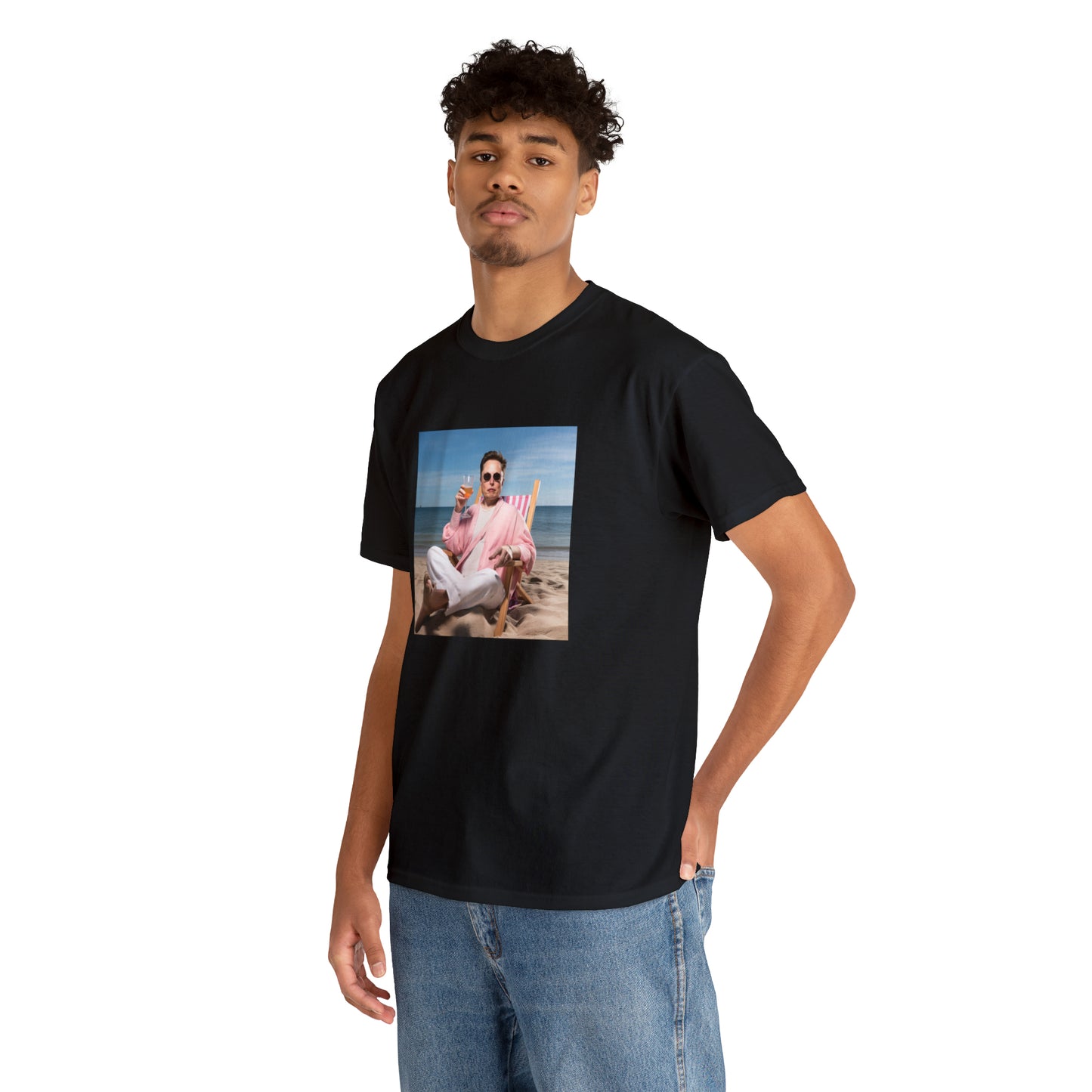 Elon Musk Beach Vibes Unisex Heavy Cotton Tee