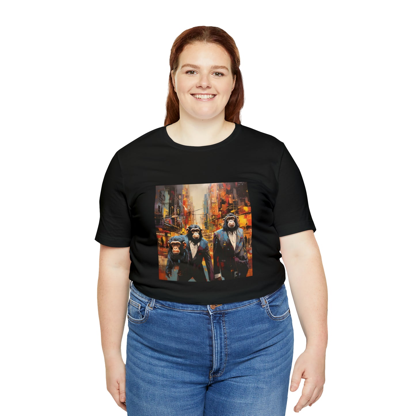 Apes in the City - Abstract Unisex Jersey Short Sleeve Tee