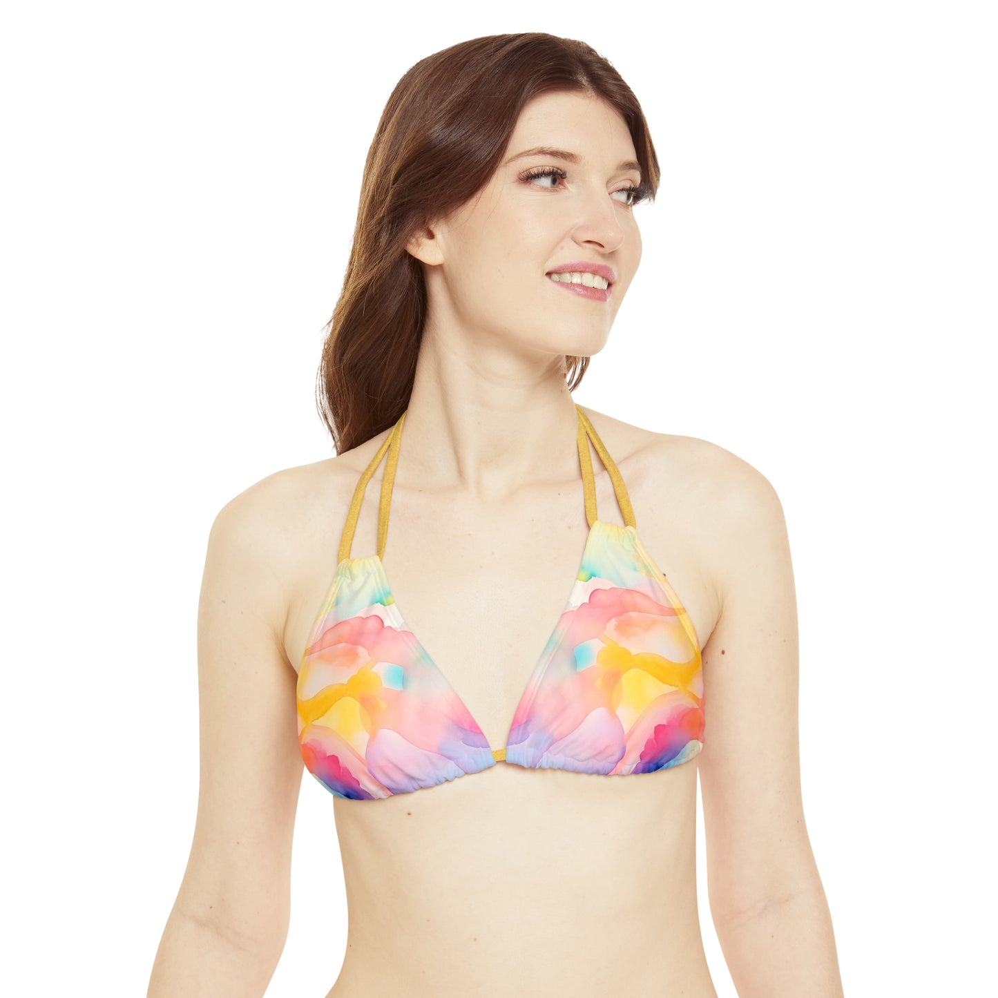 Watercolor Strappy Bikini Set